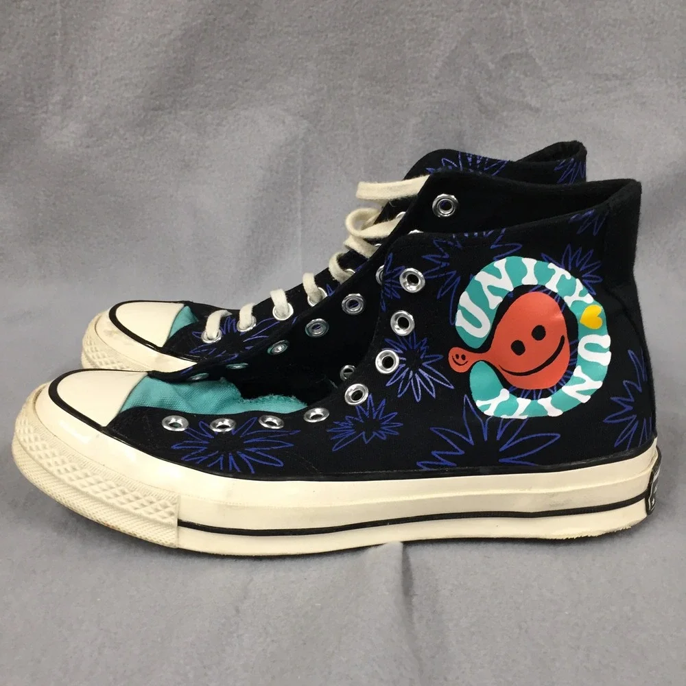 Converse‎ Chuck 70 High Top Unity Black Blue Teal Sneakers Mens 7 Womens 9